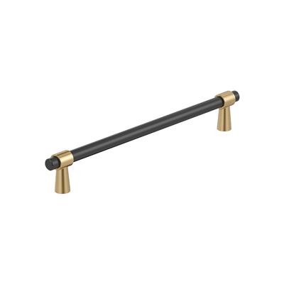 Amerock Mergence 7-9/16 Inch cc Cabinet Pull Matte Black/Champagne Bronze