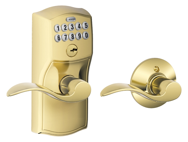 Schlage FE575 Camelot with Accent Lever Keypad Entry Auto-Lock