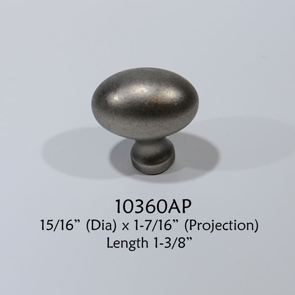 Residential Essentials 10360 Antique Pewter Cabinet Knob