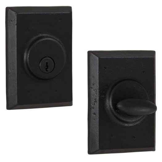 Weslock Square Molten Bronze Single Cylinder Deadbolt