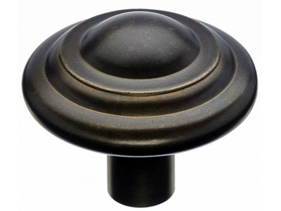 Top Knobs M1477 Aspen Button Knob 1 3/4 Inch Medium Bronze