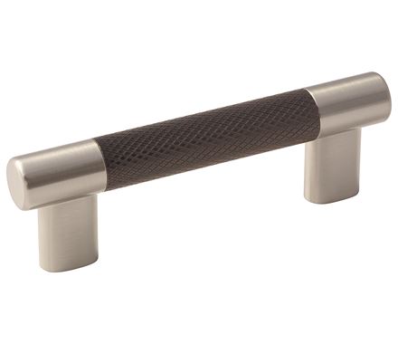 Amerock Esquire 3 & 3 3/4 Inch CC Cabinet Pull Satin Nickel/Oil-Rubbed Bronze