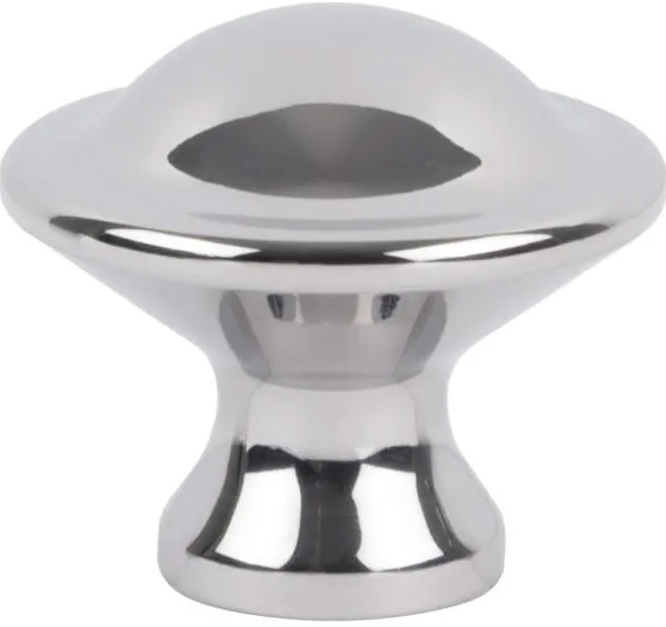 Atlas Homewares Torrance Knob 1 1/8 Inch Polished Stainless Steel