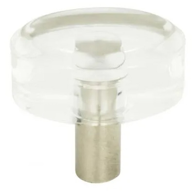 Atlas Homewares Optimism Oval Knob 1 1/2 Inch Brushed Nickel