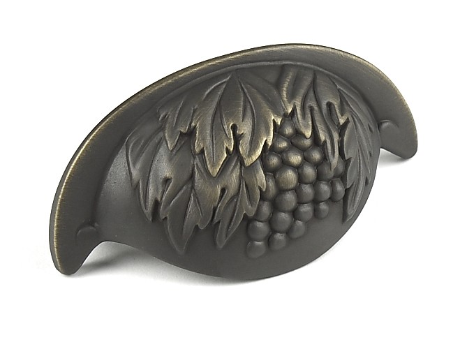 Century Vineyard Grape Cup Pull in Antique Light Brass