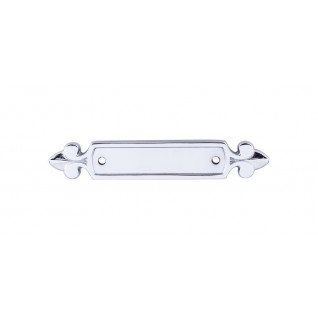 Top Knobs M2127 Tuscany Dover Backplate 2 1/2 Inch CC Polished Chrome