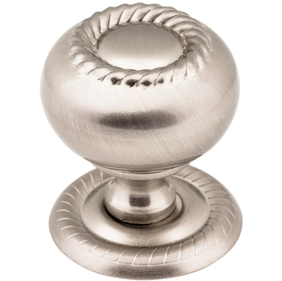 Hardware Resources 1-1/4" Diameter Satin Nickel Rope Rhodes Cabinet Knob