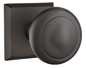 Emtek Butte Sandcast Door Knob with Style 6 Rosette
