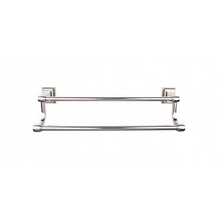 Top Knobs STK7PN Stratton 18 inch Double Towel Bar Polished Nickel