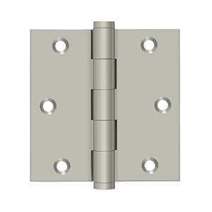 Deltana Square Hinge 3 1/2 Inch x 3 1/2 Inch Brushed Nickel