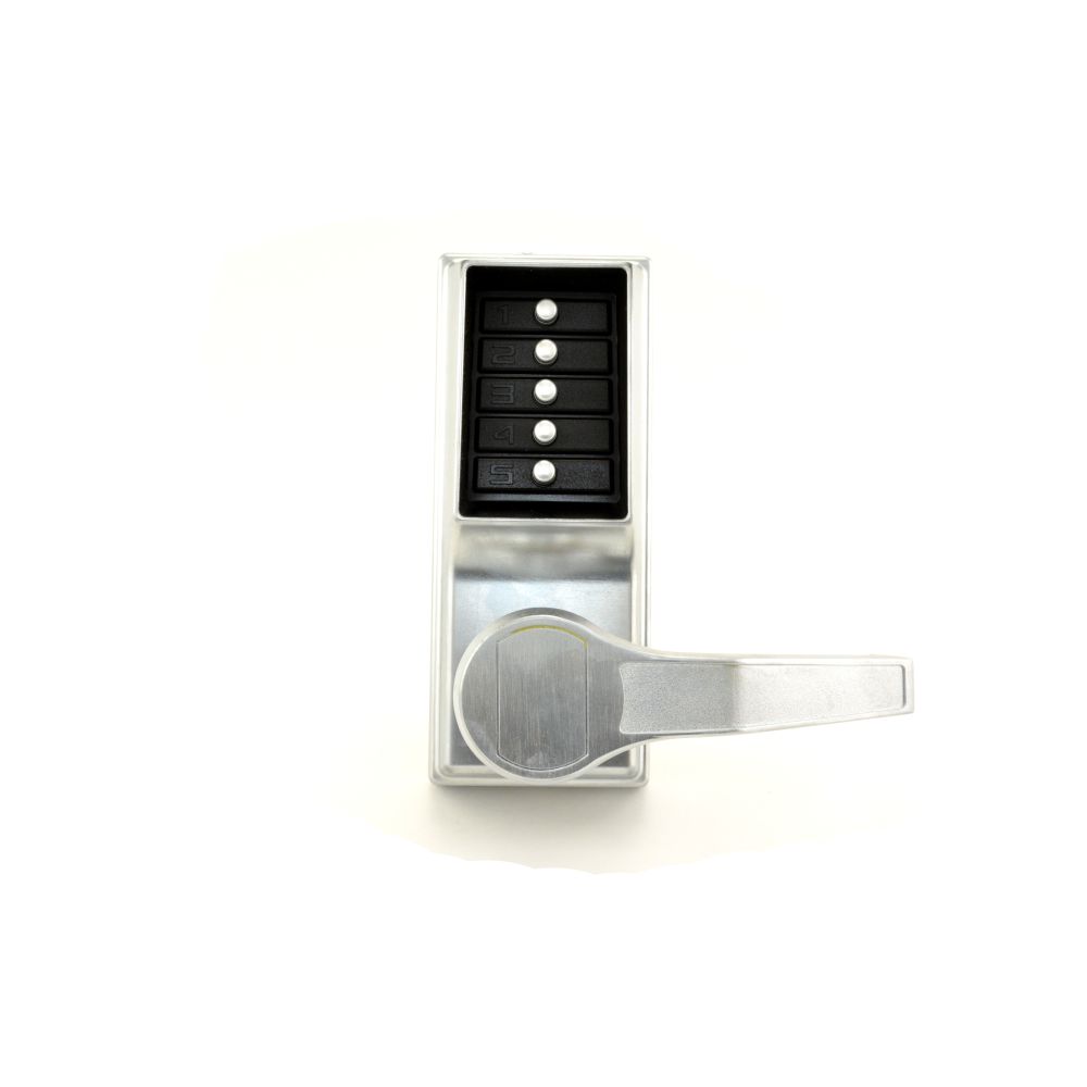 Kaba Simplex LRP101026D Right Hand Mechanical Pushbutton Exit Trim Lever Lock Combination Only Satin Chrome Finish