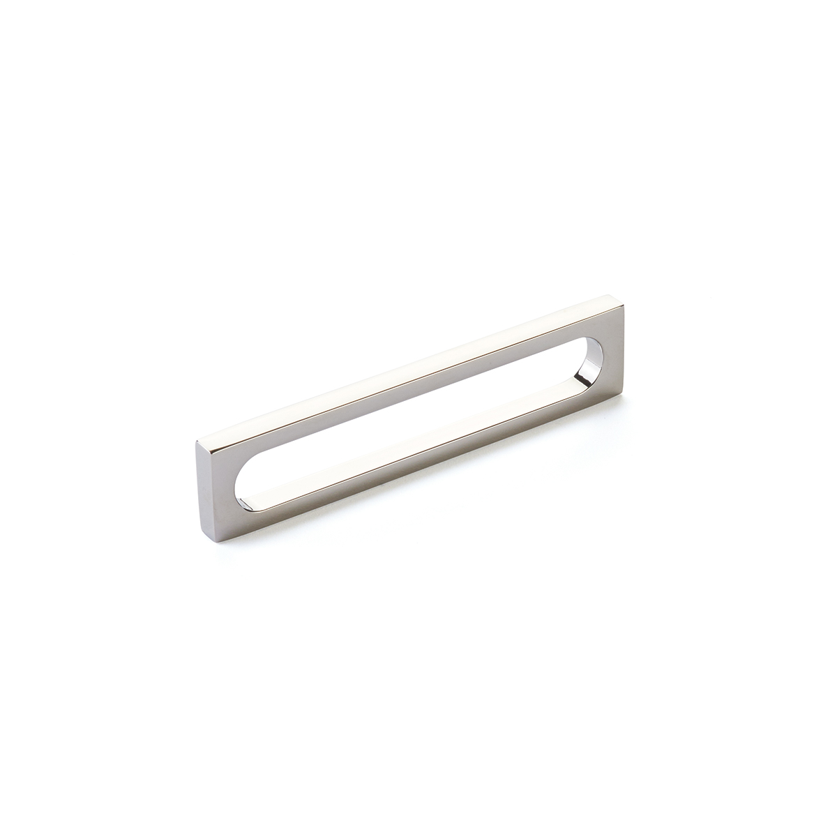 Cafe, Pull, Modern Oval Slot, Polished Nickel. 5 Inch cc