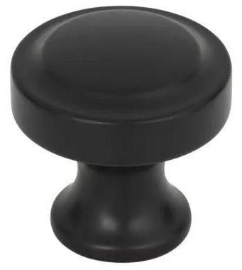 Atlas Homewares Bradbury Knob 1 1/4 Inch Matte Black
