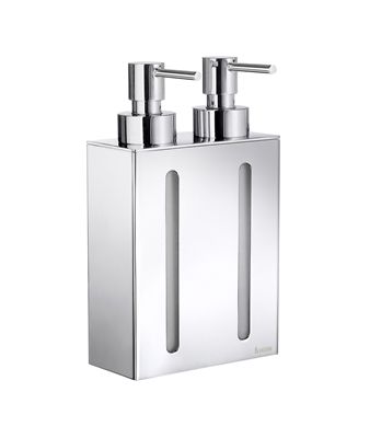 Smedbo Outline Collection Double Soap Dispenser Wallmount - Polished Chrome