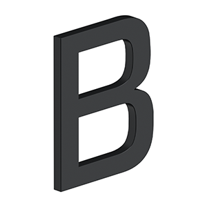 4 Inch Letter B, E Series With Risers, Stainless Steel