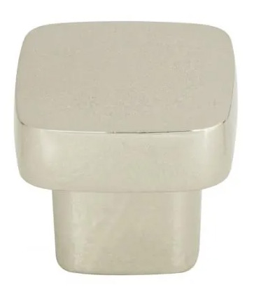 Atlas Homewares Chunky Square Knob Small 1 Inch Polished Nickel