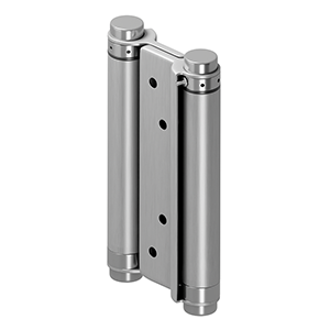 Deltana 6 Inch x 1 1/8 Inch x 1 1/2 Inch Double Action Saloon Hinge, Brushed Stainless