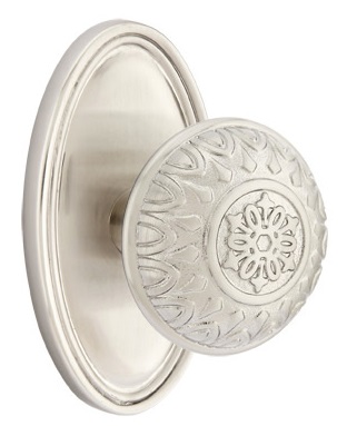 Emtek Lancaster Knob with Oval Rosette