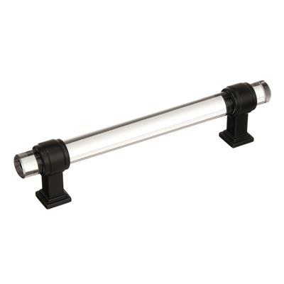 Amerock Glacio 5-1/16 Inch cc Cabinet Pull Clear/Black Bronze