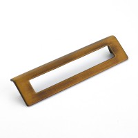 Schaub Finestrino 160mm CC Angled Rectangle Cabinet Pull in Burnished Bronze