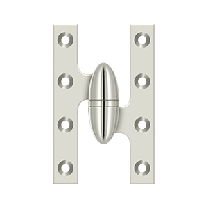Deltana 5 Inch x 3 1/4 Inch Right Hand, Olive Knuckle Hinge, Polished Nickel