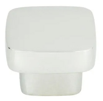 Atlas Homewares Chunky Square Knob Medium 1 7/16 Inch Polished Chrome
