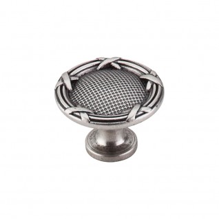 Top Knobs M941 Ribbon & Reed Knob 1 1/4 Inch Diameter Pewter Antique