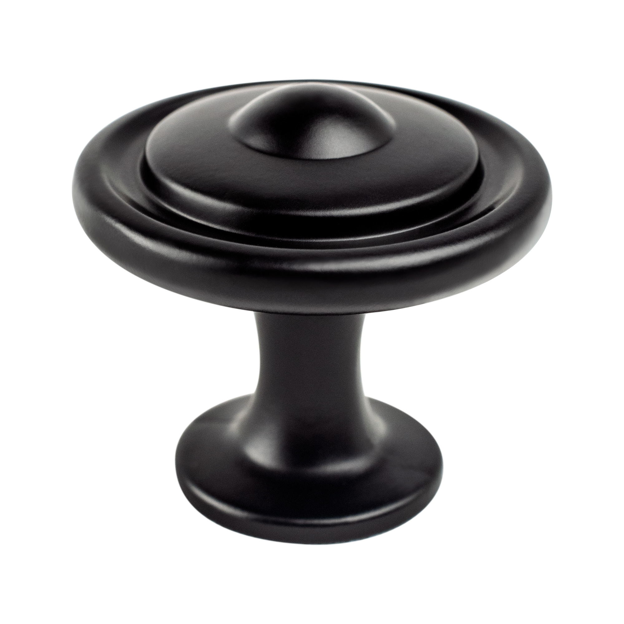 Berenson Traditional Advantage Three Champagne Button Knob Matte Black
