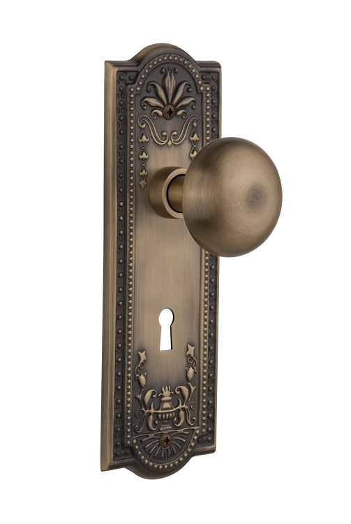 Nostalgic Warehouse Meadows Plate with New York Knob - Mortise Lock