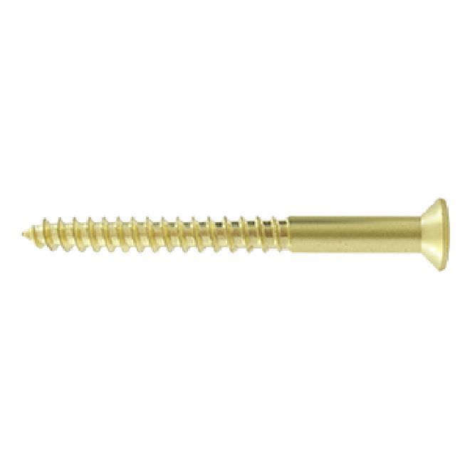 Deltana Solid Brass Screw Size #12 x 2-1/2 Inch Long Wood Screw