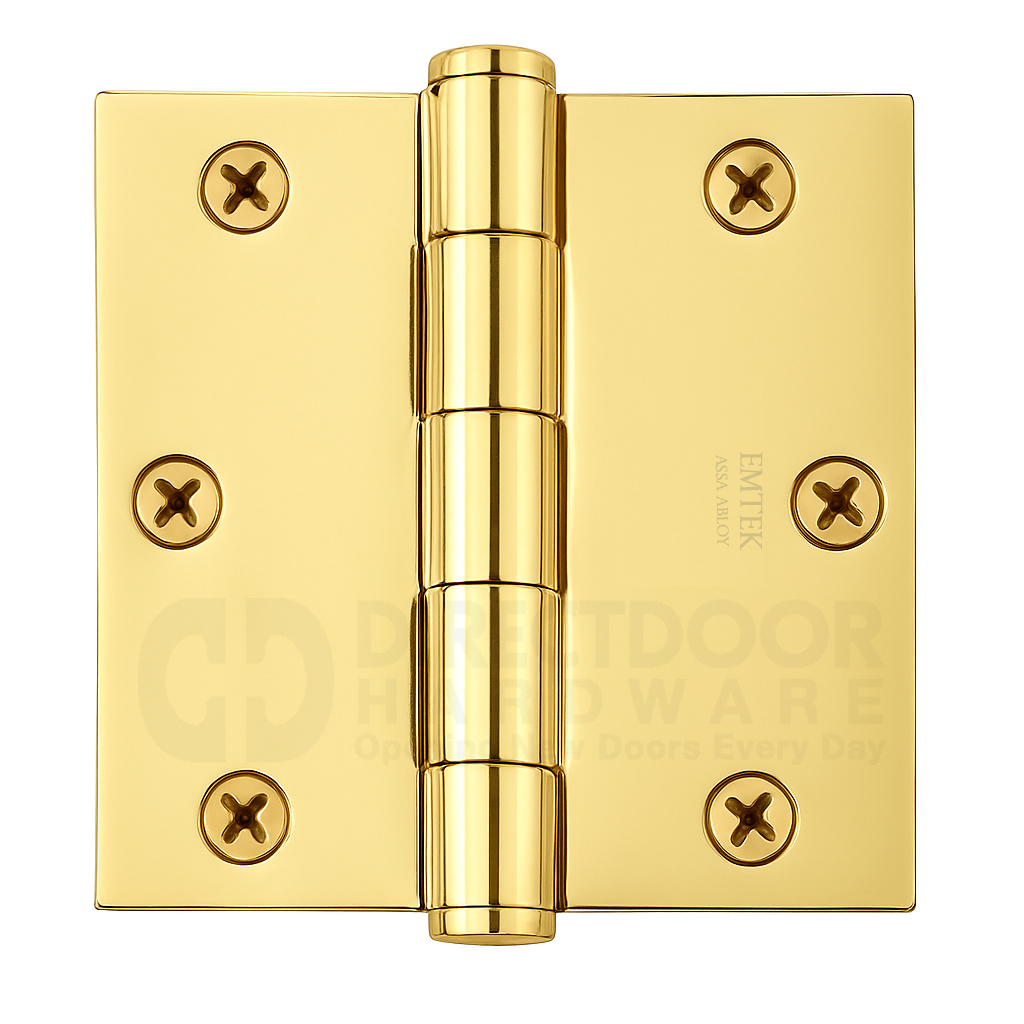 Emtek 3.5 Inch Residential Duty Door Hinges with Square Corners -Steel (pair)