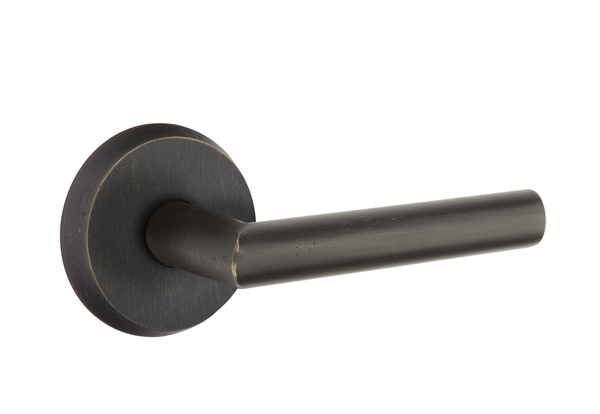 Emtek Sandcast Bronze Mariposa Lever Handle with Style 2 Rosette