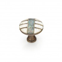 Schaub Fair Isle 1-3/8 Inch Cabinet Knob- Aged Dover