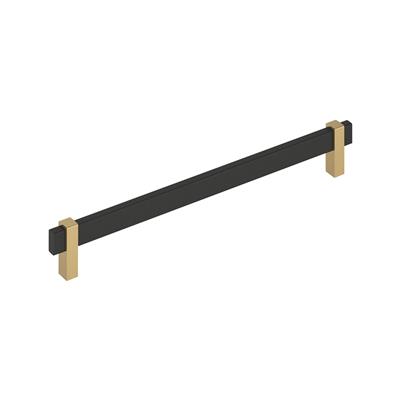 Amerock Mulino 10-1/16 Inch cc Cabinet Pull Matte Black/Champagne Bronze
