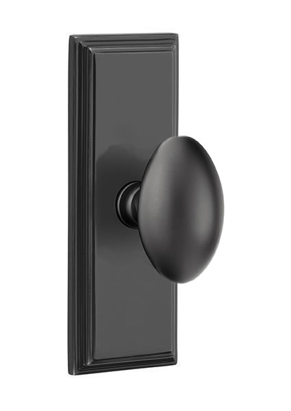 Emtek Egg Knob with 7 Inch Wilshire Sideplate