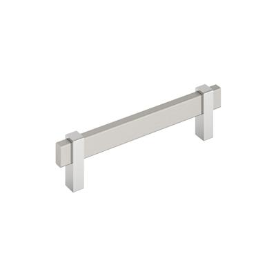Amerock Mulino 3 Inch cc Cabinet Pull Satin Nickel/Polished Chrome