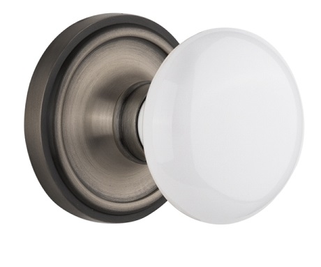 Nostalgic Warehouse Classic Rosette with White Porcelain Knob
