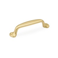 Schaub Country 4 inch CC Cabinet Pull in Satin Brass