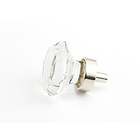 Schaub Stargaze 1 1/4 inch Octagonal Clear Knob in Polished Nickel