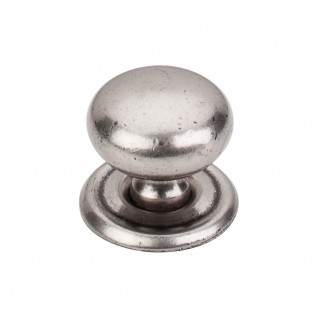 Top Knobs M25 Victoria Knob 1 1/4 Inch W/ Backplate Pewter Antique