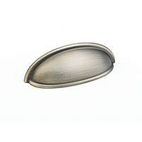 Schaub Traditional Design Cup Pull 3 inch cc Antique Nickel