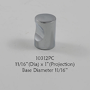 Residential Essentials 10312 Polished Chrome Cabinet Knob
