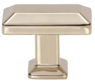 Atlas Homewares Sweetbriar Lane Rectangle Knob 1 3/8 Inch Polished Nickel