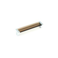 Schaub Positano 128 mm CC Smoke Cabinet Pull in Satin Nickel