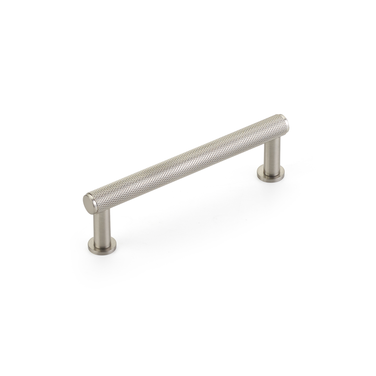 Schaub Pub House, 4 Inch cc Knurled Brushed Nickel Pull