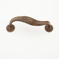 Schaub Sunburst 5 inch CC Cabinet Pull in Highlighted Bronze
