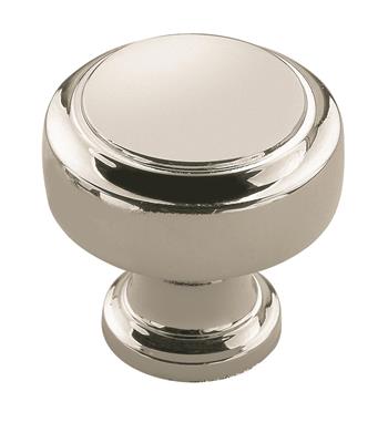 Amerock Highland Ridge 1-3/16 Inch Cabinet Knob Polished Nickel