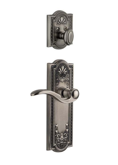 Grandeur Parthenon Handleset with Bellagio Lever - (Interior Half Only, with Deadbolt)