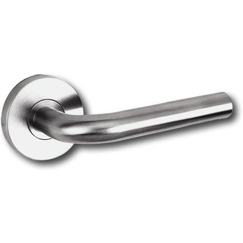 Inox 101 Cologne Lever Handle with Round Rosette