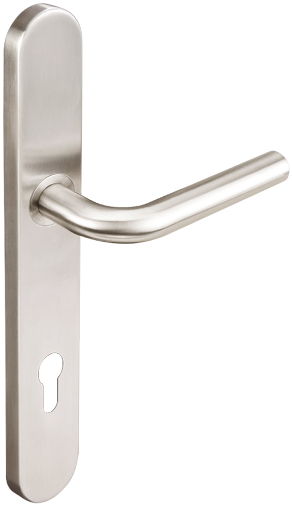 Inox Configuration 5 BP 10 9/16 Inch x 1 21/32 Inch Oval Multi Point Lock Trim Only